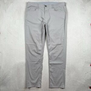 Faherty Movement 5 Pocket Pant Mens 35x31 Gray Straight Stretch Golf Office